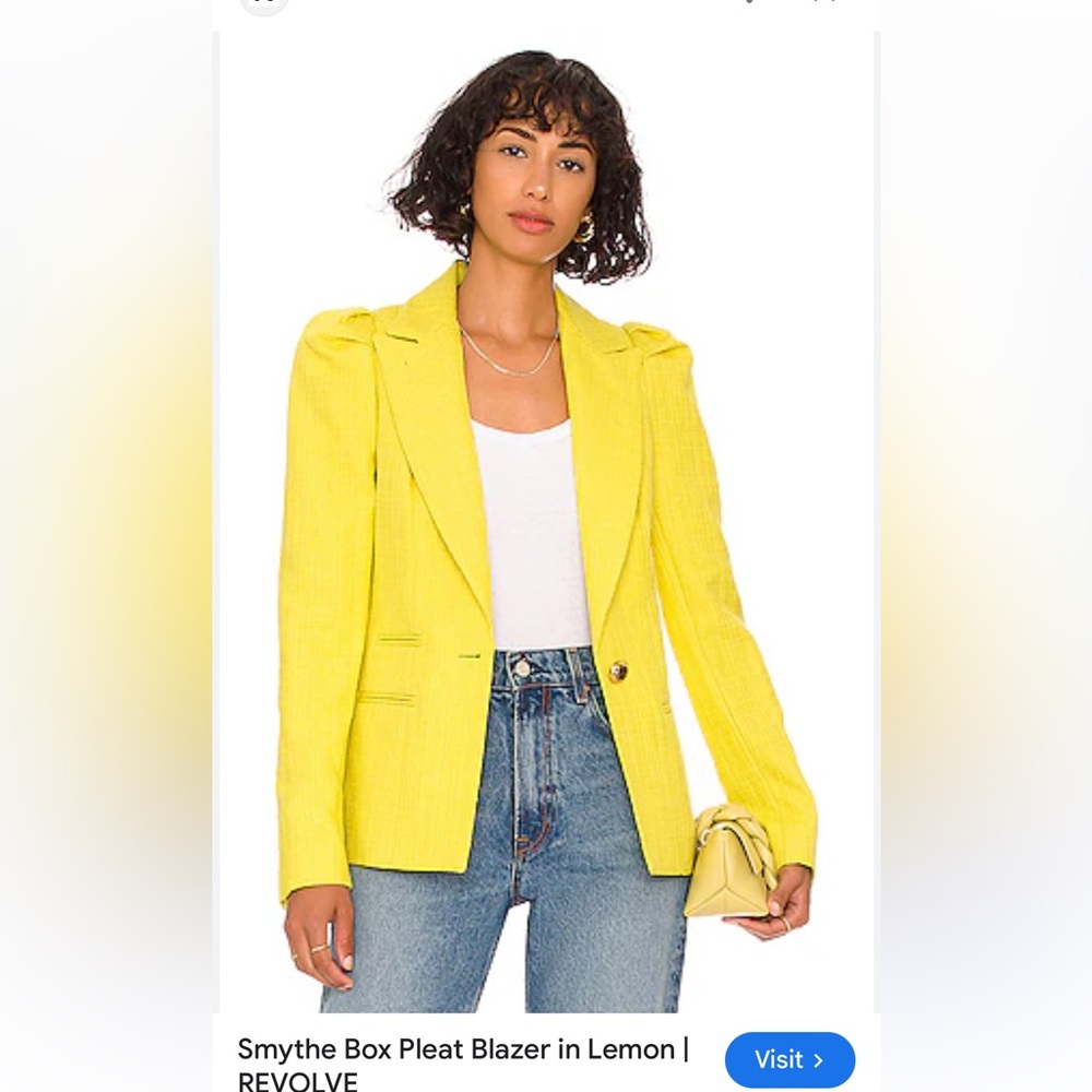 Yellow smythe blazer size four new without tags